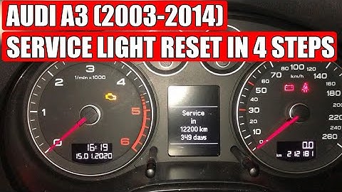 TUTORIAL: Audi A3 8P 8V (2003-2014) Service Light Reset in 4 easy steps