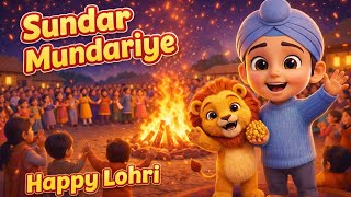 Sundar Mundariye 🎶 | Happy Lohri Song for Kids | Punjabi Rhymes | #punjabikids 