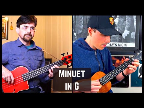 Minuet in G U-Bass and Ukulele Duet with U-Bass Tabs