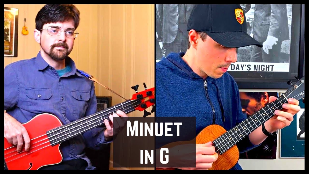 Minuet in G UBass and Ukulele Duet with UBass Tabs YouTube