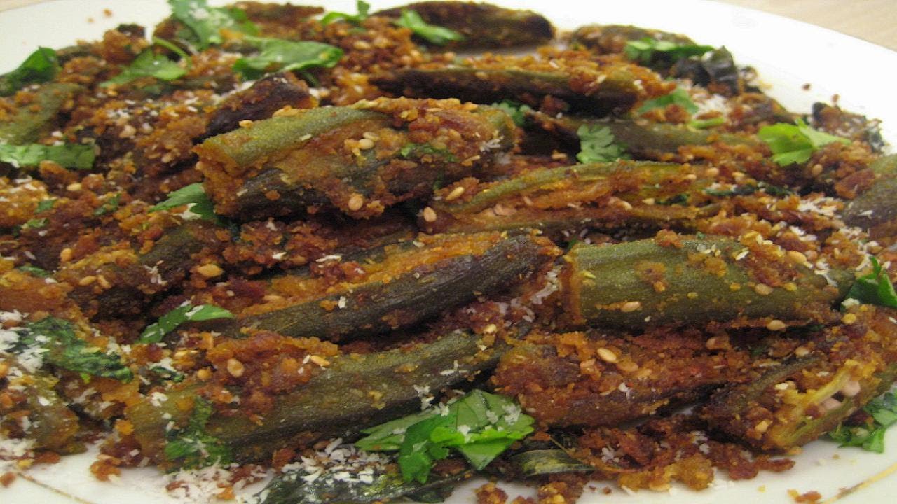 Bhindi Ravaiya or Bharwa Bhindi Masala Recipe - Stuffed Okra Video Recipe by Bhavna | Bhavna