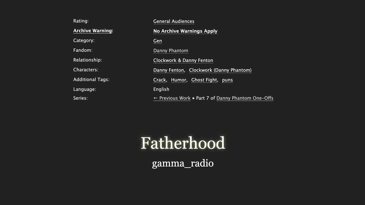 Fatherhood | Danny Phantom Podfic