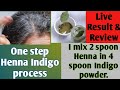 one step henna Indigo process। 2 spoon Henna 4 spoon Indigo instant result, cover white hair natural