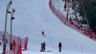 ski team slalom training at Proctor Academy ski area