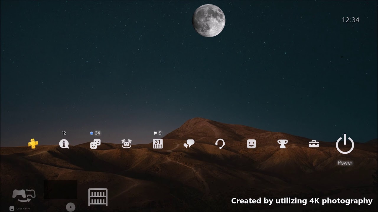 4K Stars and Rolling Hills Dynamic Theme