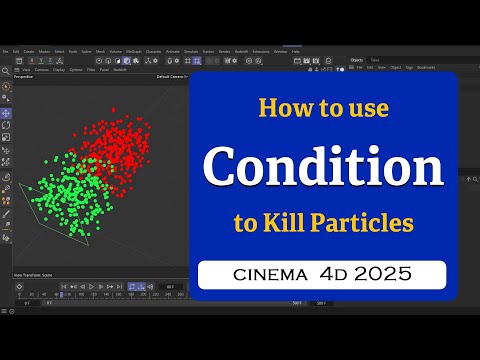 How to use Condition object to Kill particles in Cinema 4D 2025 @MaxonVFX ​