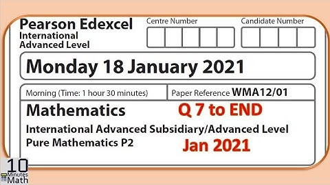IAL Pure Math P2\Jan\2021\2