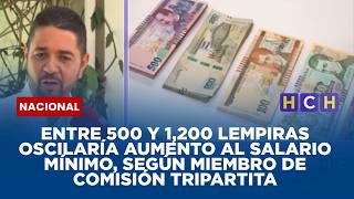 Entre 500 y 1,200 lempiras oscilaría aumento al salario mínimo, según miembro de comisión tripartita