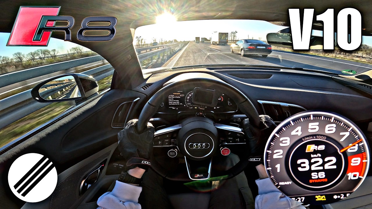2024 Audi R8 RWD *V10* TOP SPEED DRIVE ON GERMAN AUTOBAHN 🏎