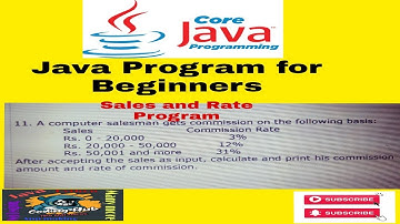 Write a Program to Enter the Sales and Calculate the Commission amount,Rate of Commission in Java