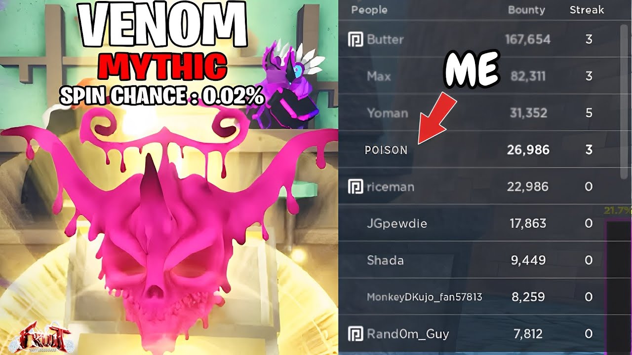 Noob To Pro With The NEW Mythic Venom Fruit in Fruit Battlegrounds 