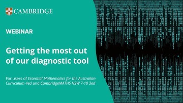 Webinar recording: Getting the most out of our diagnostic assessment tool