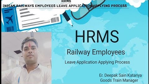 Indain Railway Employees New Leave Application Applying Process ll HRMS ll Railway