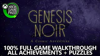 Genesis Noir - 100% Full Game Walkthrough - All Achievements and Puzzle Solutions - Xbox Game Pass