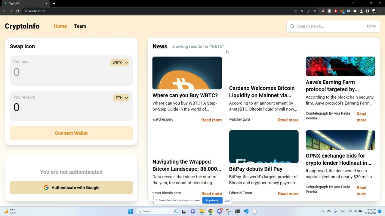 CryptoInfo | Devpost