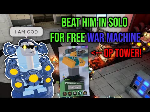 Soloing Skibidi Mode For Free War Machine | Roblox Tds