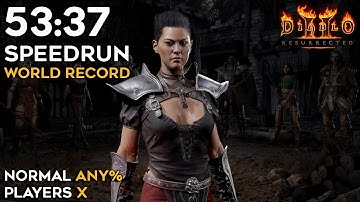 IT JUST KEEPS GETTING FASTER! NEW ASSASSIN WORLD RECORD SPEEDRUN - 53:37 IGT | DIABLO 2 RESURRECTED