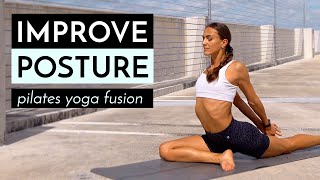 45 MIN PILATES YOGA WORKOUT | Betere houding en gezonde ruggengraat