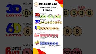 Pcso 2D 3D 6D 642 655 Lotto Results Today 9Pm Draw October 25, 2025