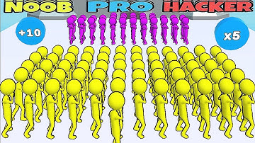 NOOB vs PRO vs HACKER in Runner Pusher 3D: Count Master