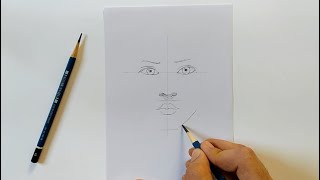 طريقة سهلة لرسم أي وجه من الأمام | تعليم الرسم