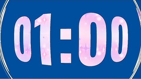 60 seconds or one minute countdown timer with sound effect