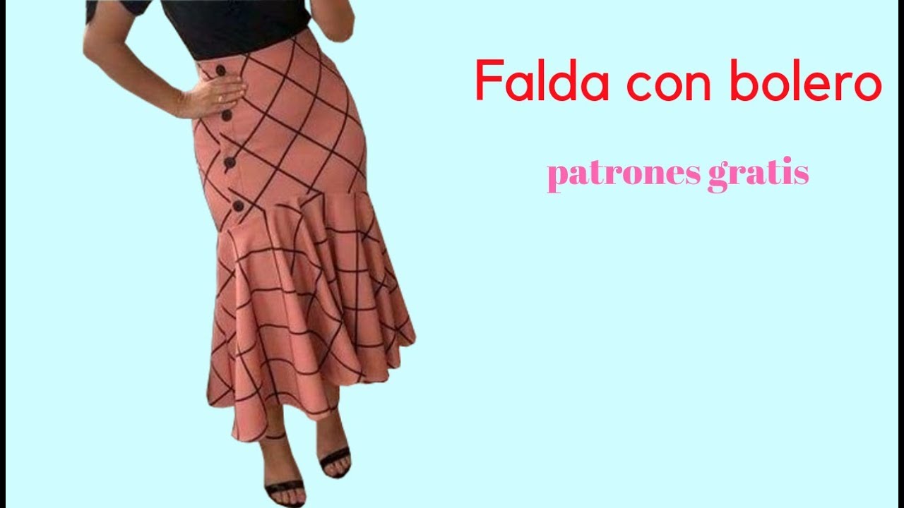 FALDA CON BOLERO/Cómo a paso/ corte confección