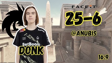 CS2 POV donk Spirit (25/6) - Anubis - FACEIT - 16:9