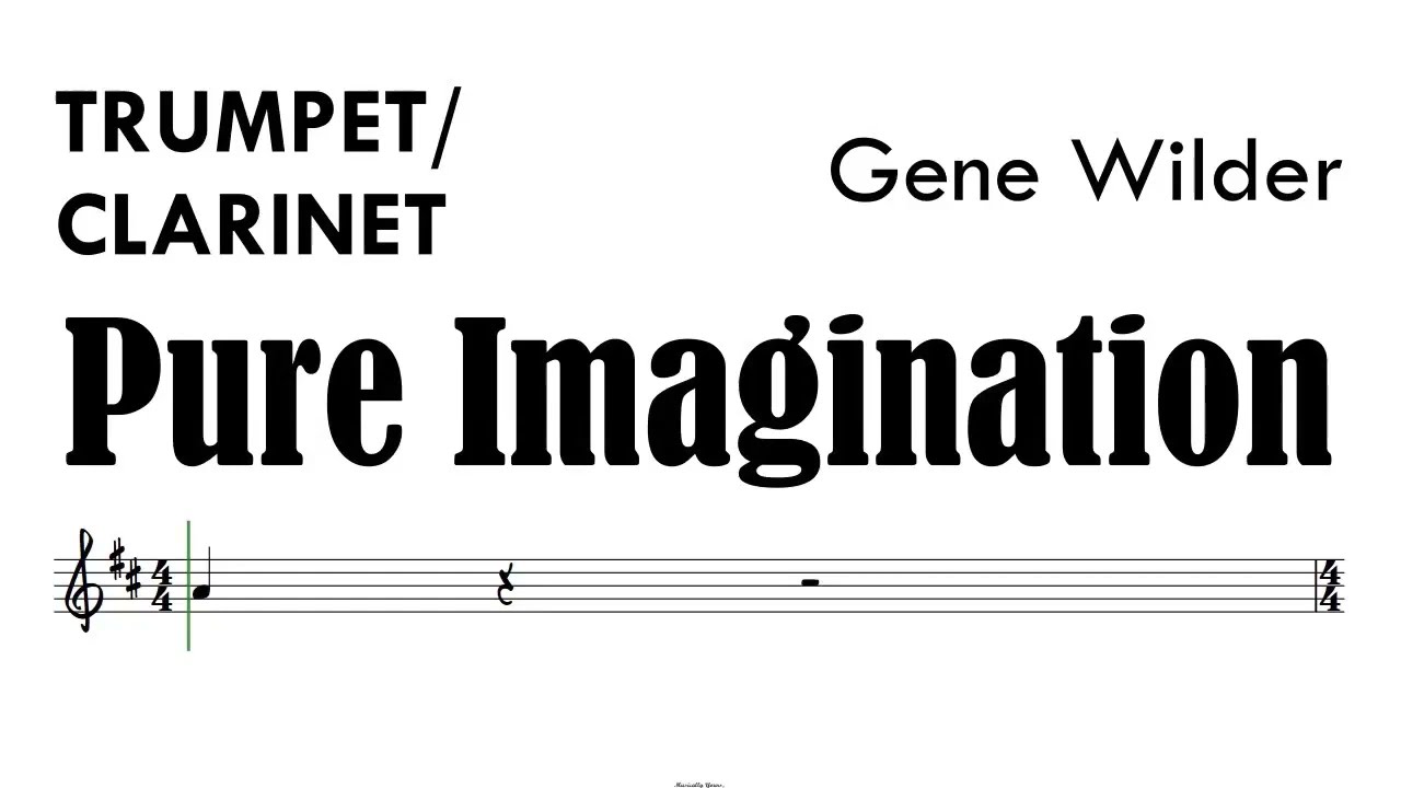 Pure Imagination Trumpet Clarinet Sheet Music Backing Track