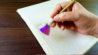Easy way to Paint a Purple Sunset Lake 🌞/ Acrylic Landscape Tutorial / DEMO #204