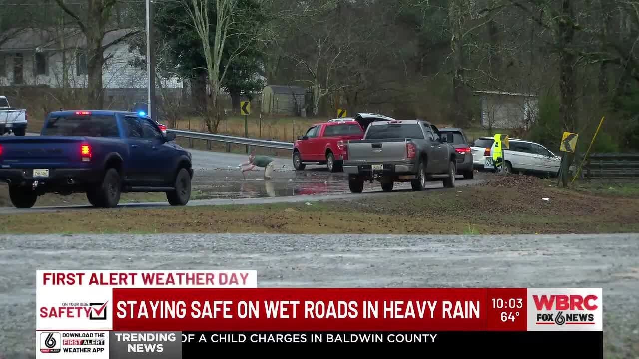 Safe driving in heavy rain