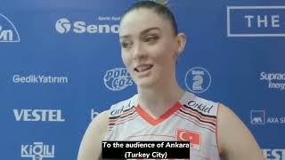 Zehra Gunes interview after Serbia match. (English Subtitle)