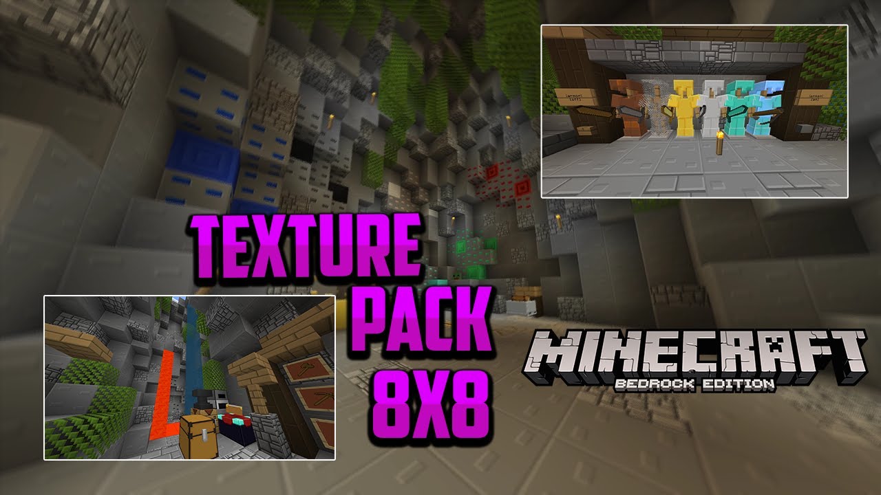 Textura 8X8 Minecraft Bedrock - YouTube