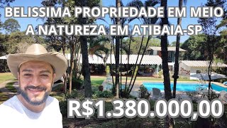 BELÍSSIMA PROPRIEDADE RUSTICA RODEADA PELA NATUREZA "SENSACIONAL" ATIBAIA - SP R$1.380.000,00