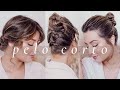 PEINADOS | 3 Peinados faciles para cabello corto/ Recogidos pelo corto - Valentina Arjona