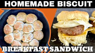 Homemade Sausage Egg and Cheese Biscuits