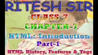 HTML : An Introduction Class 7 Chapter 7 Part-1