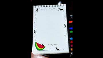 Page border design 🍉🐜 #borderdesign #saritapatel_87 #youtubeshorts #shorts #trending