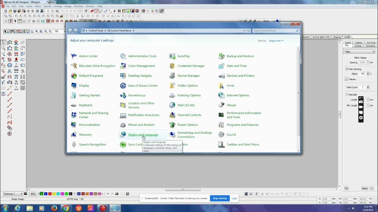 How to change inch to mm options in wilcom 2006 youtube