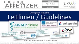 Chirurgisch relevante Leitlinien CHIRURGIE APPetizer Nr. 116