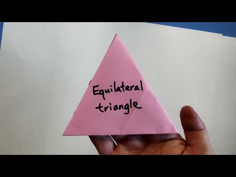 How to fold Equilateral Triangle without glue