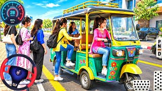 Tuk Tuk Rickshaw Driving Games 3D - Rickshaw Pick Drop Passengers Transport 2026; Android Gameplay screenshot 2