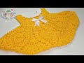 PATRÓN A CROCHET FÁCIL Y RAPIDO VESTIDO DE NIÑA🍍 PASO A PASO TEJIDO FÁCIL 1 A 2 MESES #easycrochet