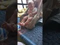 playing with his grand nani,#start learning griping technique.