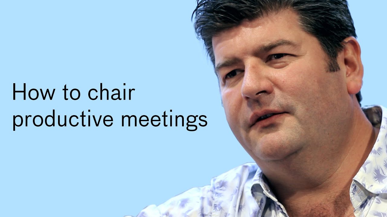 How To Chair Productive Meetings Youtube