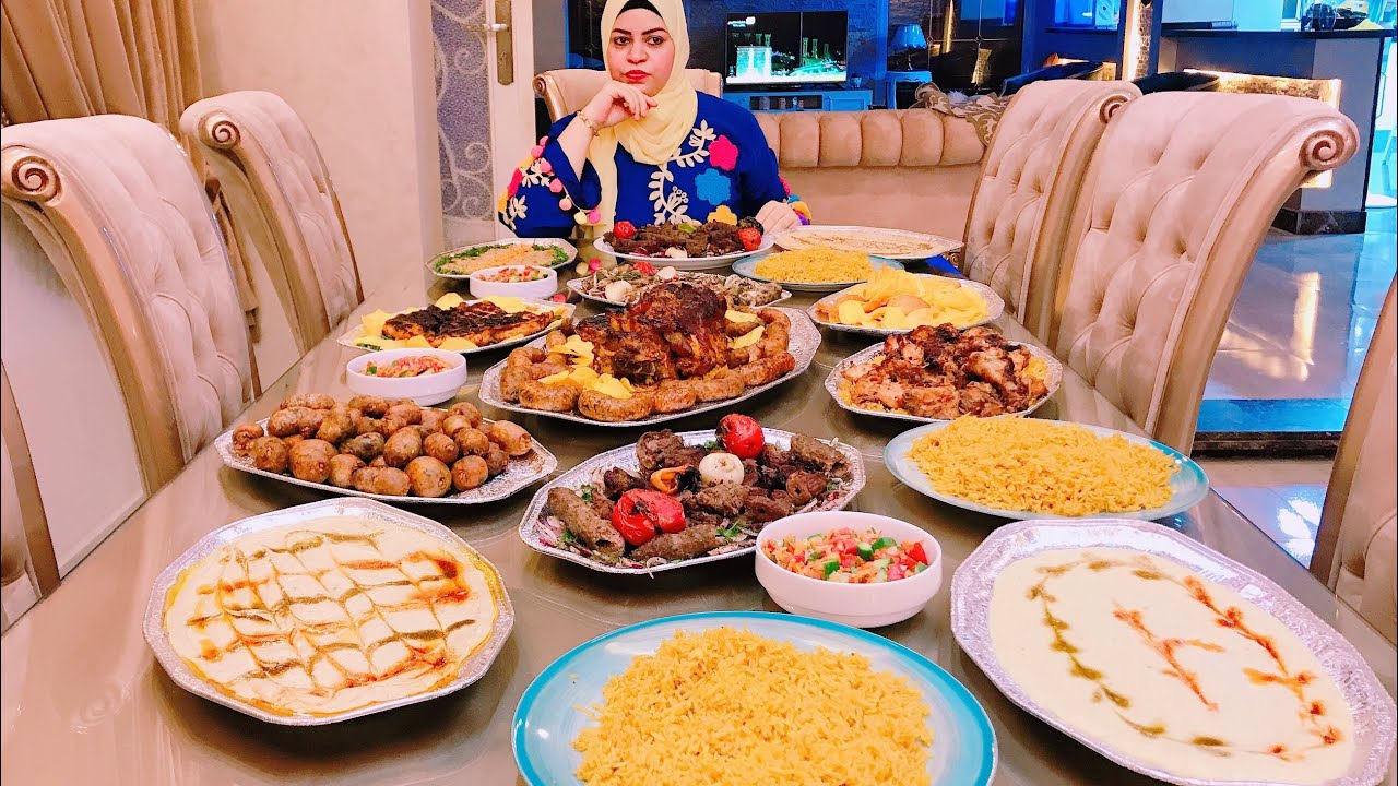 للعزومه أصول مش رص أطباق بطول اكبر سفرة مشاوي للعيد