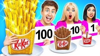 تحدي 100 طبقة من الطعام | حيل غذائية رائع Multi DO Food Challenge