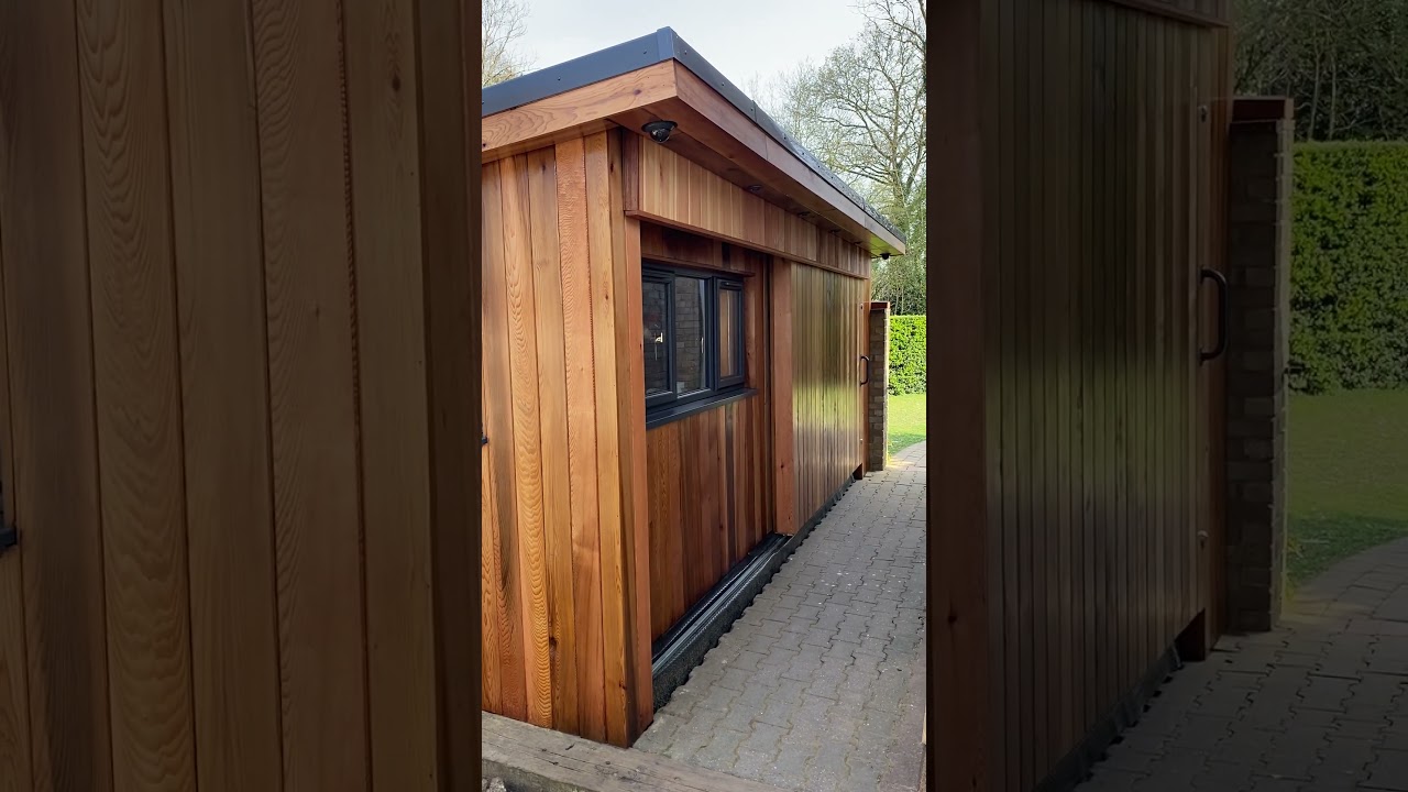 Bespoke built workshop in western red cedar #diywoodworking #carpentry #gardenroom #workshops #diy