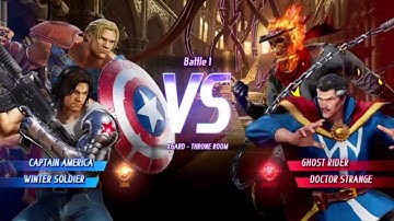 MARVEL VS. CAPCOM: INFINITE Captain America Alt.,Winter Soldier Alt. Gameplay In Arcade Mode
