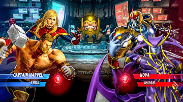 Marvel vs  Capcom  Infinite : Captain Marvel & Thor  VS  Nova & Jedah  : pc Gameplay